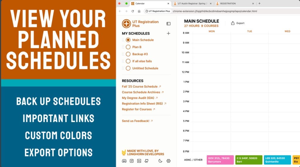 UT REGISTRATION PLUS preview